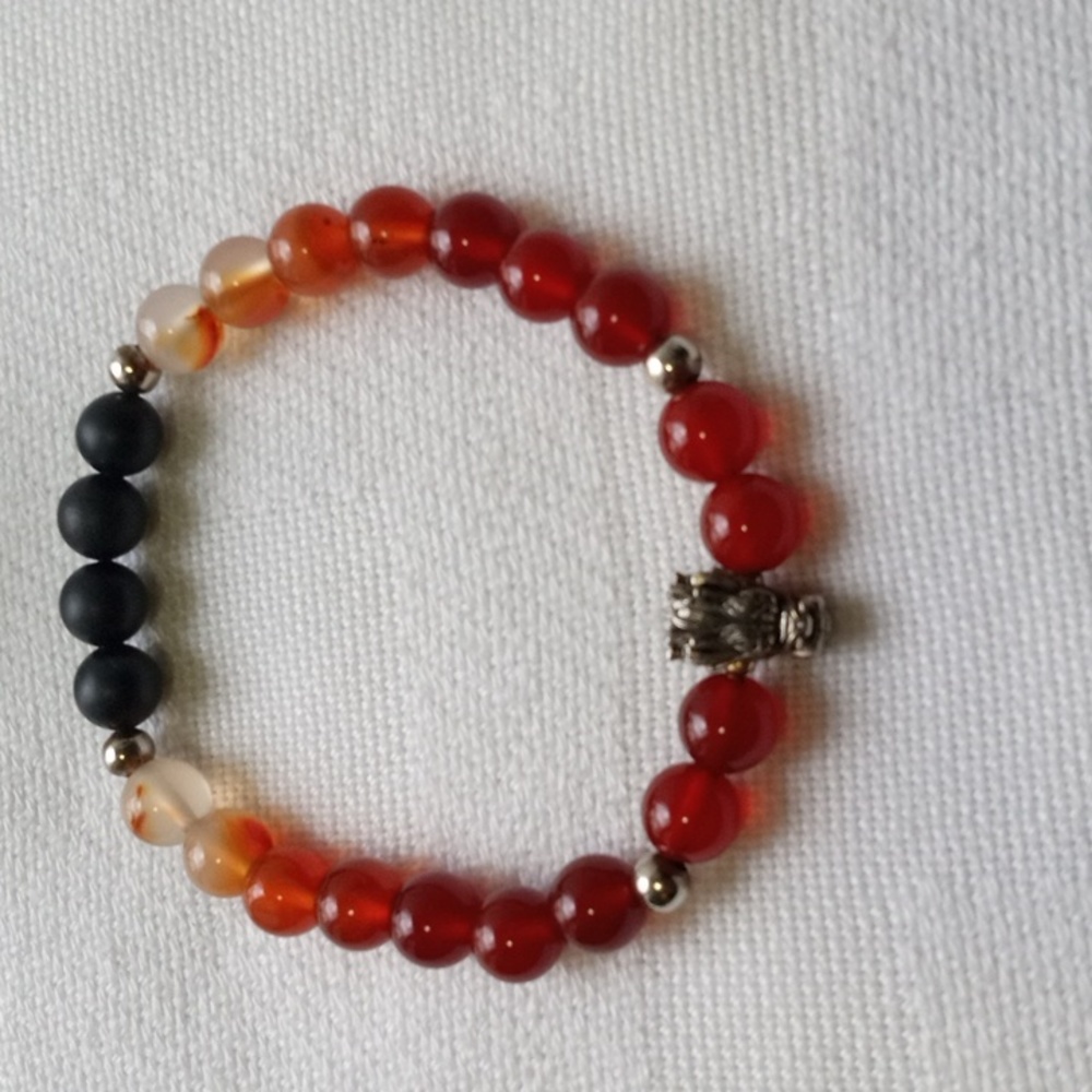 BRACELET DRAGON HEAD CARNELIAN
